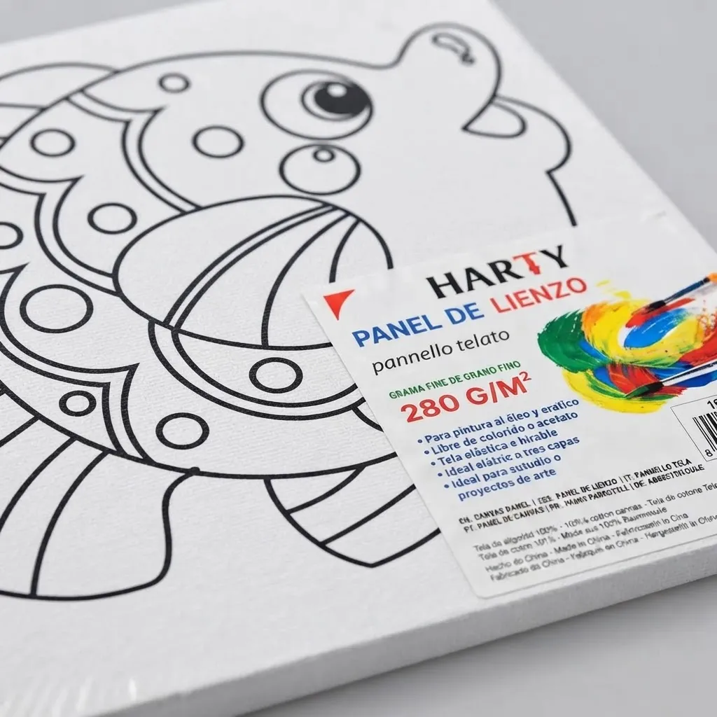 Lienzo Diseño De Pez 15x15 Cm Para Pintura Acrílica Y Óleo - Imagen 4