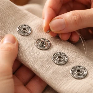 Boton A Presión De 20mm Plateado Para Ropa