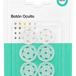 Botones A Presión Transparentes 20mm De 6 Piezas