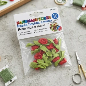 Rosas De 15 Mm Para Manualidades, Pack De 12 Unidades