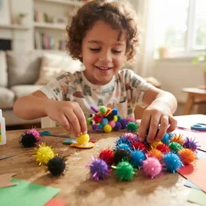 Pompones De Colores Con Lurex 25mm Por 25 Unidades