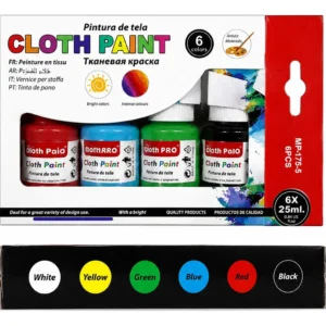 Pack De 6 Pinturas Para Tela De 25 Ml
