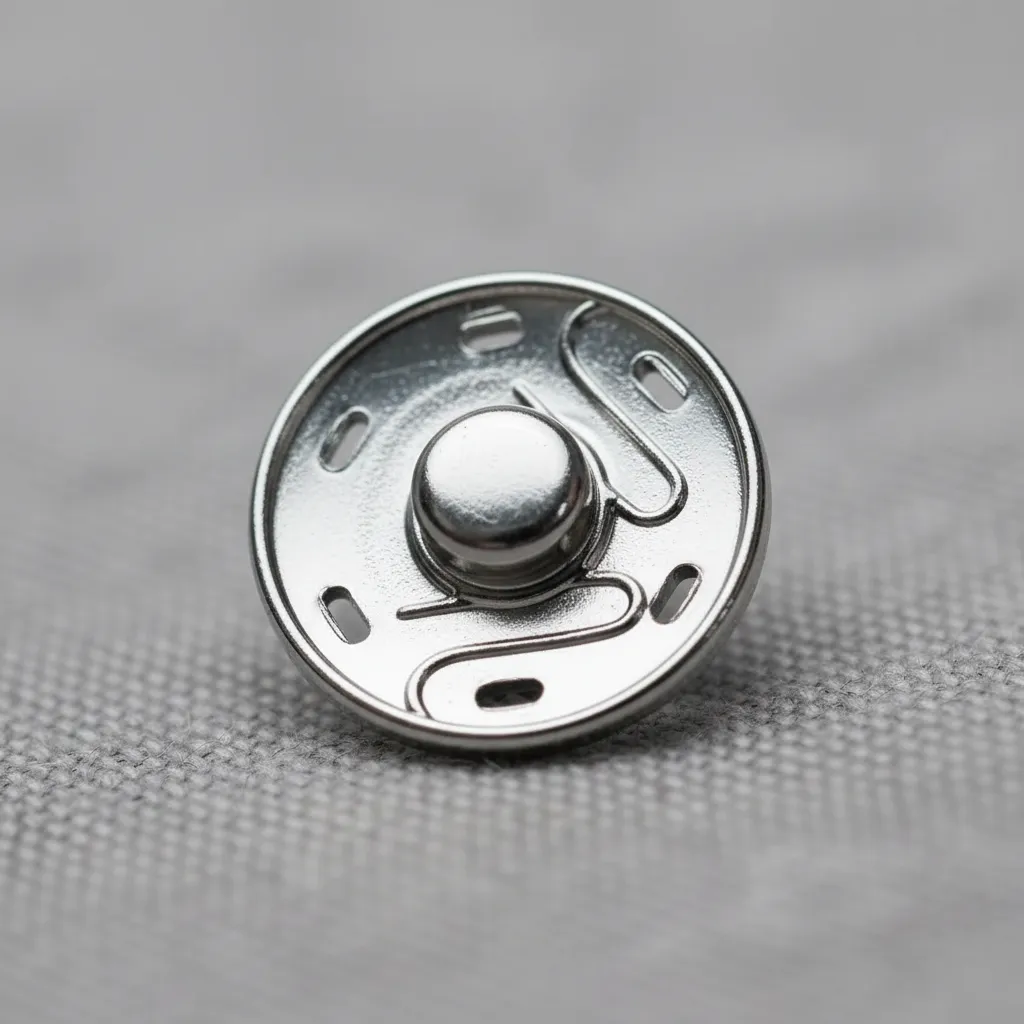 Boton A Presión De 20mm Plateado Para Ropa - Imagen 3