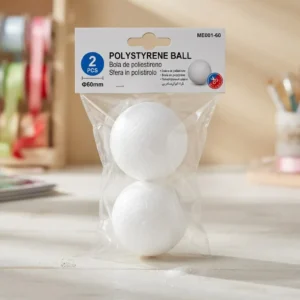 Bola De Poliestireno 60 Mm, Pack De 2 Unidades