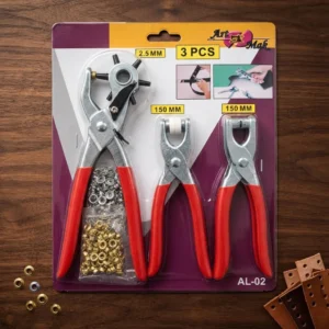 Set Tres Pinzas Blister Ponchado Colocación Aros Y Broches