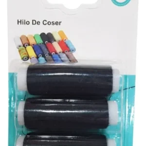 Set De 3 Tubino Hilo Blanco O Negro De 50 Metros Cada Uno