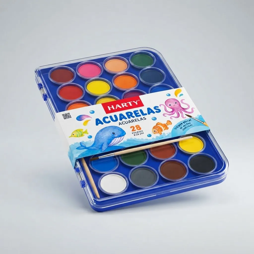Kit De Acuarelas 28 Colores Incluye Pincel - Imagen 5