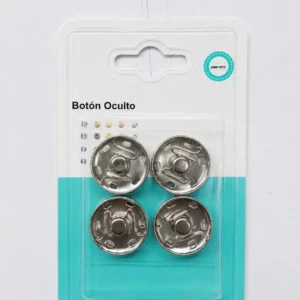 Boton A Presión De 25mm Plateado Para Ropa