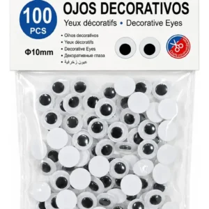 Ojos Móviles Decorativos De 10mm 100 Unidades