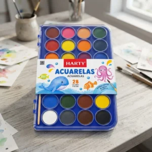 Kit De Acuarelas 28 Colores Incluye Pincel