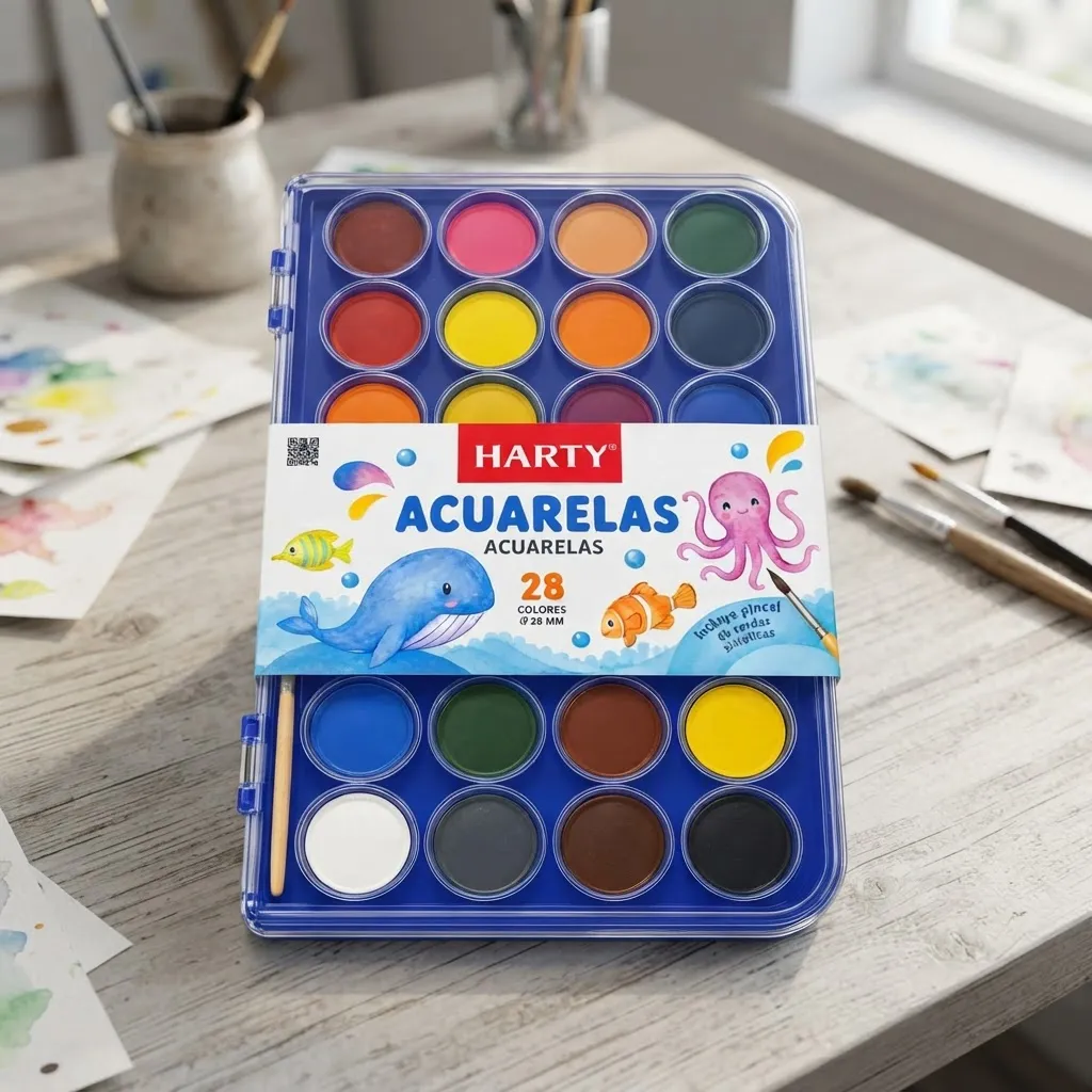 Kit De Acuarelas 28 Colores Incluye Pincel