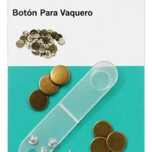 Botón Vaquero 17 Mm Con Accesorio Para Colocar Fácilmente