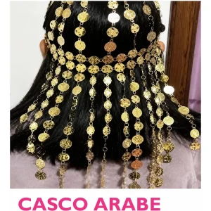 Casco Danza Árabe De Metal Dorado
