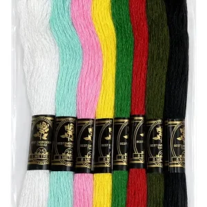 Pack De Hilo Para Bordar 8 Colores