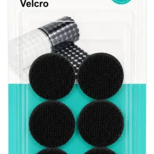 Circulos De Velcro De 3cm Negro 6 Piezas