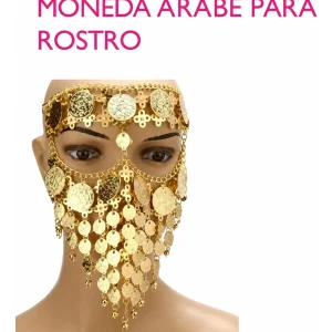 Moneda Danza Arabe Vincha Para Rostro Metal Dorado