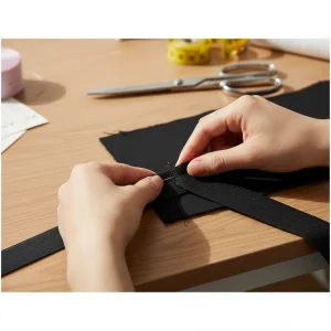 Elástico Con Ojal Negro O Blanco De 2.5 Cm Por 1.5 Metros
