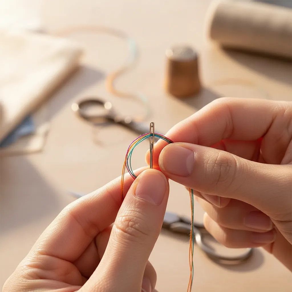 Aguja De Coser Autoenhebrante Para Baja Visión - Imagen 3