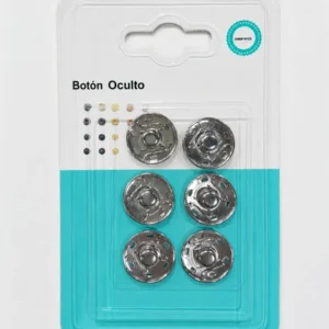 Boton A Presión De 20mm Plateado Para Ropa