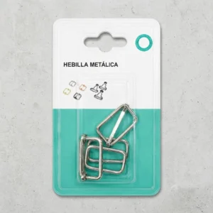 Hebilla Metálica Plateada Para Ropa