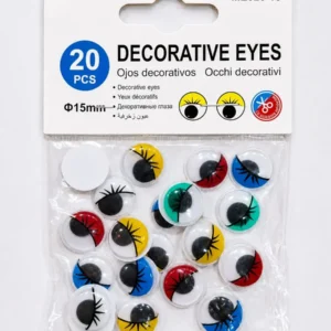 Ojos Decorativos Con Pestañas 15mm 20 Unidades