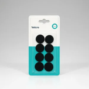 Circulos Velcro De 2.5. Cm Negro O Blanco De 8 Piezas