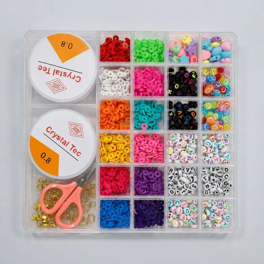 Kit De Accesorios Y Mostacillas Para Hacer Pulseras - Imagen 4