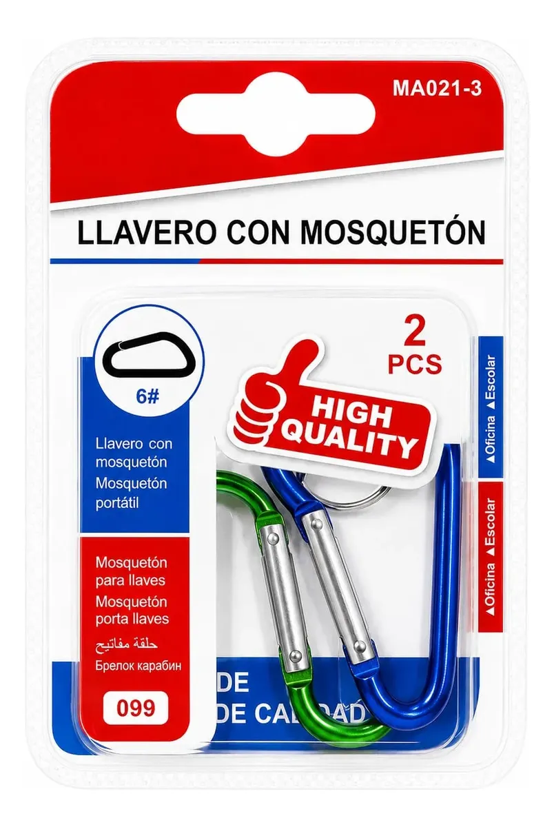 Mosqueton De Llavero De 2 Piezas - Imagen 3