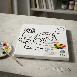 Lienzo Diseño De Caracol 15×15 Cm Para Pintura Acrílica Óleo