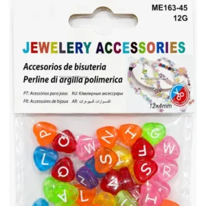 Mostacillas De Colores En Forma De Corazón Con Letras