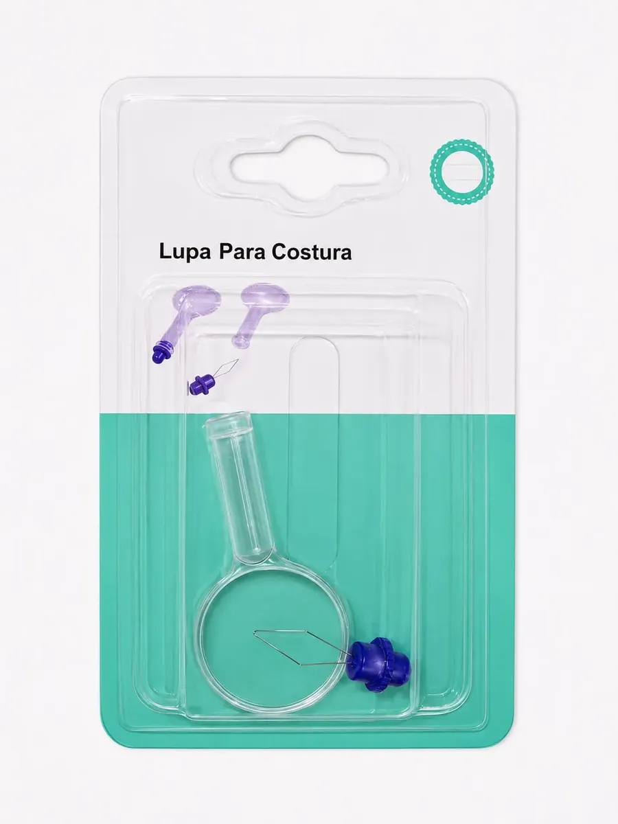 Aguja Enhebrador Con Lupa De Plástico Para Coser