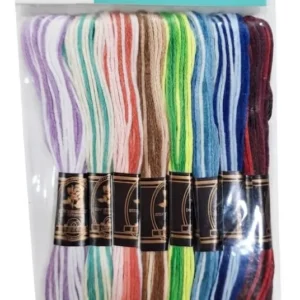 Kit De Hilo Para Bordar Matizados De 8 Piezas Y 8 Metros