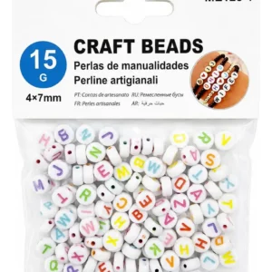 Mostacillas Para Pulsera Blancas Con Letras De Colores