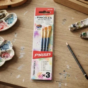 Set De 3 Pinceles Para Manualidades Distintas Medidas