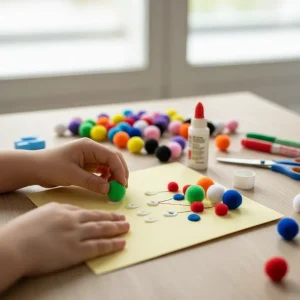 Pompones De Colores De 10mm Para Manualidades