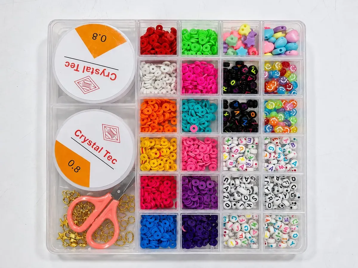 Kit De Accesorios Y Mostacillas Para Hacer Pulseras