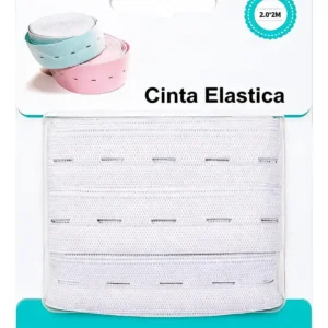 Elástico Con Ojal Negro O Blanco De 2 Cm Por 2 Metros