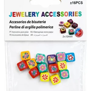Mostacillas Para Hacer Pulseras Flores Cuadradas De Colores