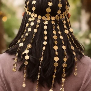 Casco Danza Árabe De Metal Dorado