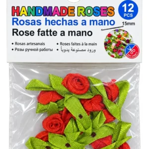 Rosas De 15 Mm Para Manualidades, Pack De 12 Unidades
