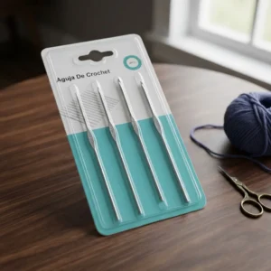 Pack De 4 Agujas De Crochet De 1mm, 1.50mm, 2mm Y 2.50mm