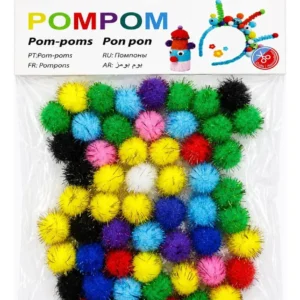 Pompones Colores Con Lurex 15mm Por 60 Piezas