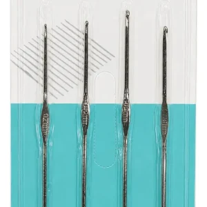 Pack De 4 Agujas De Crochet De 1mm, 1.50mm, 2mm Y 2.50mm