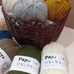 Ovillo 100g Papatya Merino 210m, 50% Lana 50% Acrilico